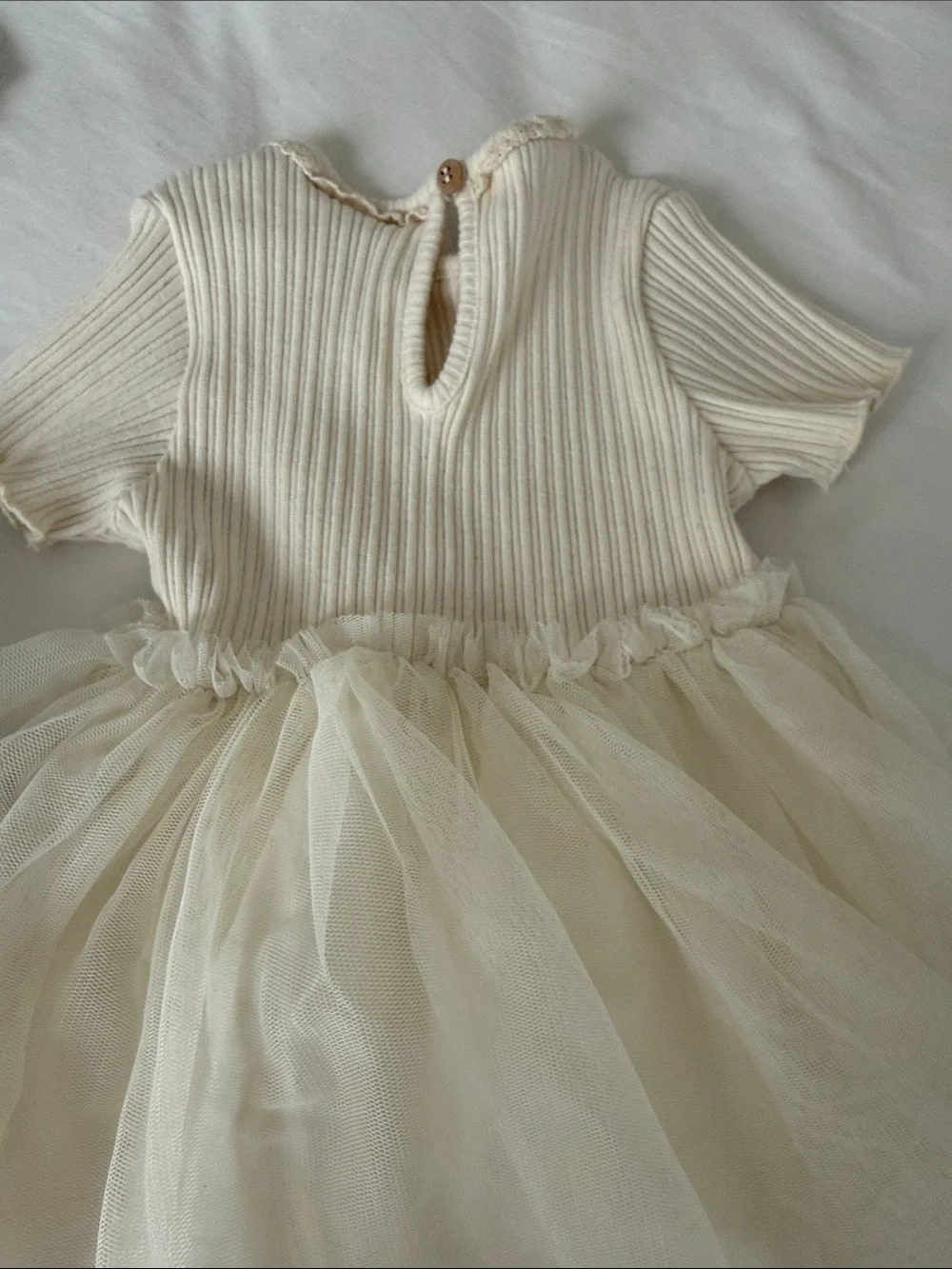 Zara Cream Tulle Ruffle Bodice dress size 18-24 months and Cat & Jack 12 months